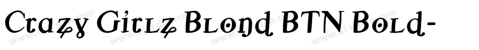 Crazy Girlz Blond BTN Bold字体转换